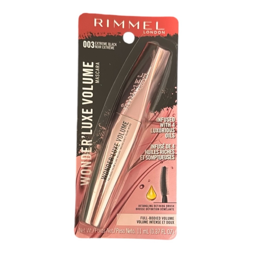 NWT | Wonder'Luxe Volume Mascara | Rimmel | Extreme Black | Full Size • 11 ml